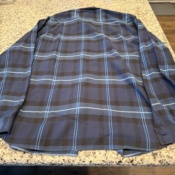 Lacoste Mens Casual Cotton Button-Up Shirt in Dark Blue - Large - Picture 4 of 6